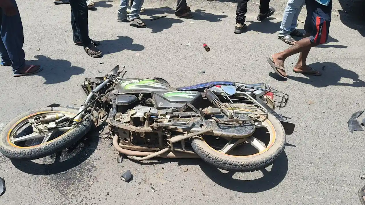 दुर्घटनाग्रस्त बाइक