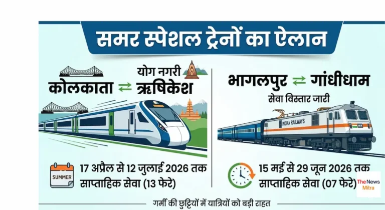 कोलकाता-ऋषिकेश के बीच चलेगी समर स्पेशल ट्रेन